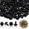 TOAOB 50 Stück Sicherheitsauge Groß 18mm Schwarz Kunststoff Basteln Puppen Augen Knopfaugen mit Unterlegscheiben für Häkeltiere Puppe Marionette Plüschtier Teddyaugen