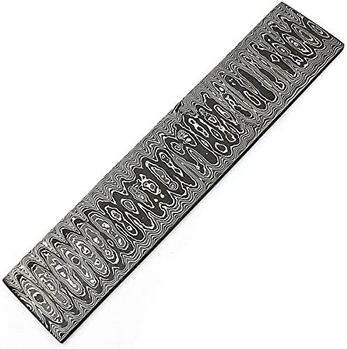 Damascus Steel Billet DIY Handmade Crafts Knife Tools Making Knife Blade Steel - Water ripple,250x35x4mm