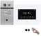 MATHFEL 2 Familienhaus 4 Draht Video Fingerprint Türsprechanlage Gegensprechanlage Fischaugenkamera 170 Grad Full HD, 2x7'' Monitor weiß mit WLAN
