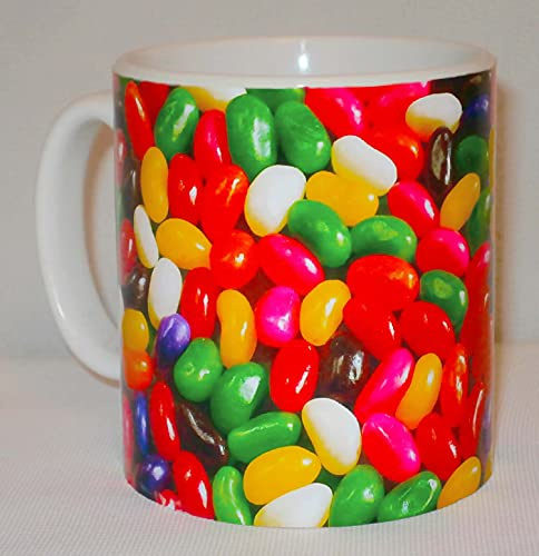 Jelly Beans Pattern Ceramic Mug Great Sweets Gift