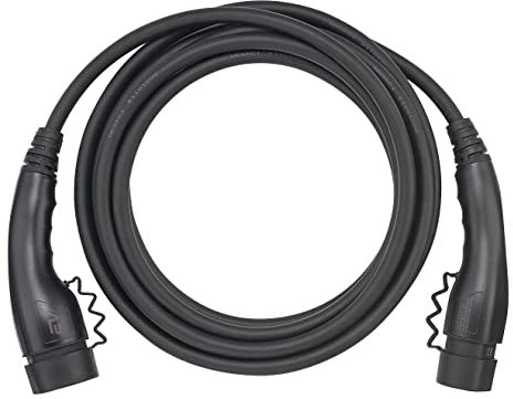 EV1 Typ 2 Ladekabel Elektroauto 22kW 32A 7 Meter 3-phasig Kabel mit IP55 zum Laden für Hybrid & E-Auto an Ladesäule IEC62196-2 PLUGGY 22|7