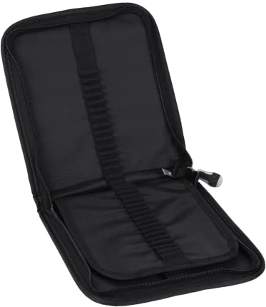 Marker Tasche mit 72 Fächer, Canvas Stiftemappe, Große Federmappe für Schule, Schwarz