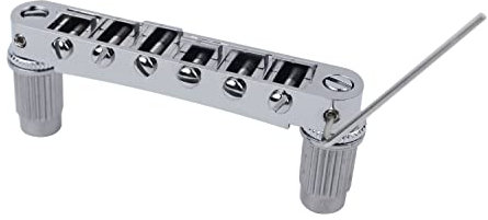 Guyker Guitar Saddle Bridge - Tune-O-Matic Bridges with Studs Replacement for LP EPI 6 String Electric Guitar (GM003, Chrome)