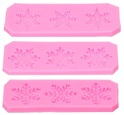 Schneeflocken-Schokoladenformen, Schnee-Silikon-Form kein viskoses Design Hochtemperaturbeständig für DIY für Schokolade für Kuchendekoration