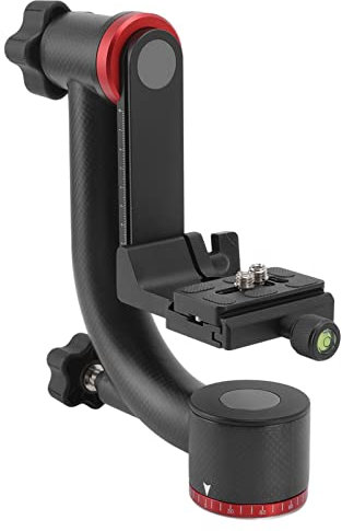 Robuster Gimbal-Stativkopf, Aluminiumlegierung 360 ° Panorama-Gimbal-Kugelkopf mit Einer 1/4 bis 3/8 Schraube für DSLR-Kamera-Außenaufnahmen, Bis zu 30 Lb