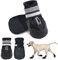 Dricar Hundeschuhe Pfotenschutz, 4 Stück Atmungsaktive Hunde Schuhe Outdoor Sommer, Anti-Rutsch Hundestiefel mit Rutschfester Sohle für Kleine, Mittlere und Große Hunde, Schwarz L