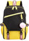 Teenage girls' Backpack Middle School Students Bookbag Outdoor Daypack With USB charge Port (5# Yellow, 19 Liters)