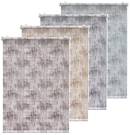 Rikmani Tageslichtrollo AVI Fensterrollo verdunkelnd, Rollo, Klemmfix, Anschraubbar, Verdunkelungsrollo Sichtschutz Klemmbar Seitenzugrollo Lichtblick - grau 80x170 cm