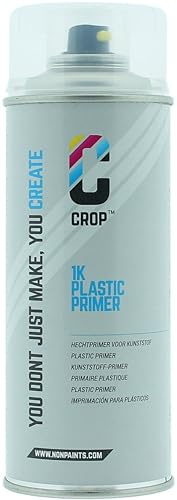 CROP Kunststoff-Grundierung Spray - Haftvermittler für Kunststoff & Plastik 400 ml – Flexibel – Schnell trocknend – Überlackierbar 1K/2K – Für Sprühfolie Glasfarbe Autolack