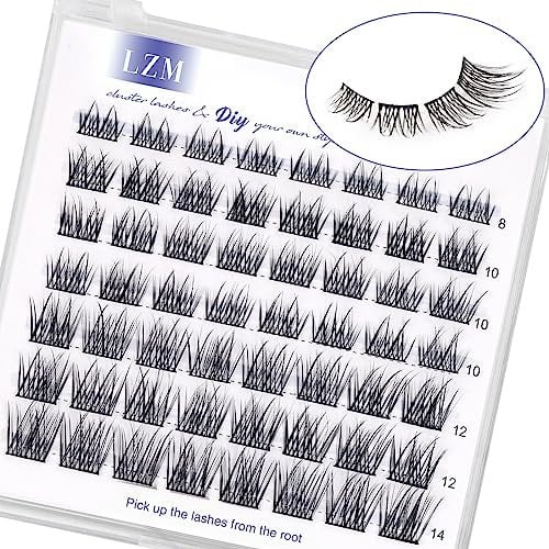 LZM Einzelne Wimpern C Curl Fake Lashes 8-14mm Cluster Lashes Natürliche Wimpern Einzeln Falsche Wimpern Natürlicher Look Künstliche Wimpern DIY Wimpern Extensions Zu Hause (wishes-mix)