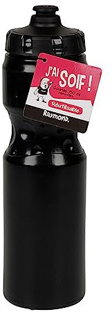 UPFIT - Gourde - Contenance: 750ml - Couleur: noir - Matière: Polyéthylène basse densité - Dimensions: 260 x 70mm - Gourde pour vélo - Diamètre: 7.3 cm - Poids: 85g - Hauteur: 26 cm - Pratique