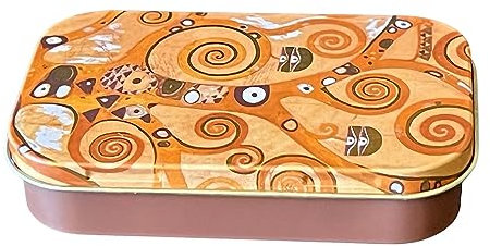 Pillendose, Bonbondose FridolinEdition - Metall - Gustav Klimt, Lebensbaum - Tree of Life - Maße: 10 × 2 × 6,2 cm