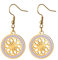 KKJOY Boucles d'oreilles de Fleur de Vie en Acier Inoxydable Boucles d'oreilles à Pendentif Fleur d'Eternité Bijoux Amulette Inspiratrice Cadeaux Spirituels pour Femmes Charmantes Dames
