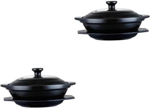 Casserole Pot,Casserole Dish With Lid,2 pcs casserole onion soup bowls rice cooker korean cooking clay pot ceramic oven pot ceramic stew pan large terracotta pots home tools Clay Cooking Pot Japan cla