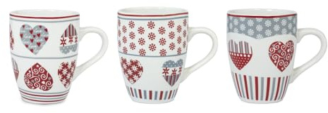 ROYAL NORFOLK H&H Lot de 12 Tasses en Porcelaine, bombée, 280 CC