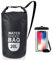 AUSYIWI Waterproof-Pack avec étui étanche pour téléphone Portable, Sac étanche avec bandoulière réglable pour Le Kayak, Le Rafting, Le Bateau, Le Camping et la Natation. (Noir, 20L)