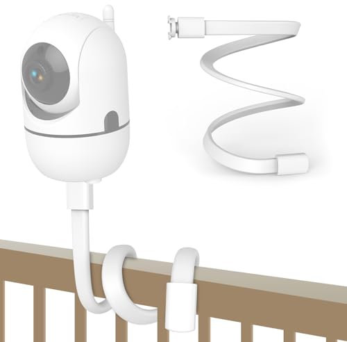HelloBaby Baby Monitor Mount Camera Shelf, HB6550, HB40 Baby Monitor Holder Attaches to Crib Cot Shelves or Furniture, Compatible Baby Monitors Only, Without Tools or Wall Damage, Indoor