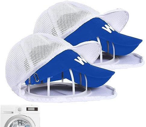 Hobngmuc Lavatrice per Berretti da Baseball per Lavatrice, Confezione da 2 Gabbia per Lavare I Cappellini A Sfera con Borsa per La Biancheria in Rete, Borsa per Lavare I Cappelli 2 in 1 E Modellatore