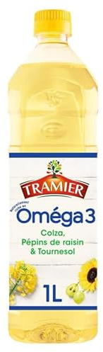 TRAMIER Huile Omega 3 3 en 1 - Mélange gourmand de graines 1L Huile de Colza, Tournesol, Lin Saviez-vous que les oméga - Le Lot De 3