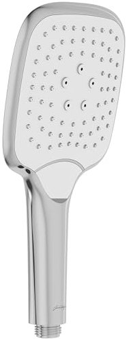 Jacob Delafon - Pommeau de douche Emma - Carré - Diamètre 11,7cm - 3 Jets à Bouton - Economie d'eau 10L/min - Douchette à main - Finition Chrome - E33196-CP