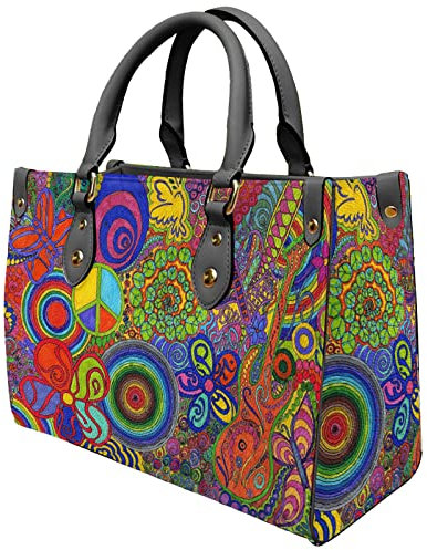 Rucksäcke Daypack Reiserucksack HandgepäCk Flugzeug Kreative Damen-Handtasche mit großem Fassungsvermögen und Retro-Sonnenblumendruck Handtasche Damen Fahrradrucksack Herren (C, One Size)