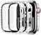 2 Stück Bling Hülle für Apple Watch Schutzhülle 42mm für Damen,Harte PC Diamant Glitzer vollständiger Schutz Displayschutz für iWatch Serie 10 9 8 7 6 5 4 SE,02-Transparent/Transparent