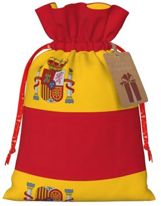 Bolsa resistente con cordón de la bandera de España de 8.3 x 11.8 pulgadas, bolsa de regalo moderna y práctica para necesidades diarias, 1 unidad