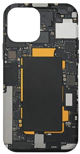 Carcasa para iPhone 12 mini Diseño clásico de placa base con circuitos electrónicos
