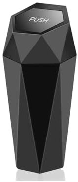 STLYBAZ Auto Aschenbecher für VW Tiguan 2007-2016, ABS Tragbare Auto rauchfreien Zigaretten Aschenbecher Abnehmbarer Autoaschenbecher ZubehöR,A-Black