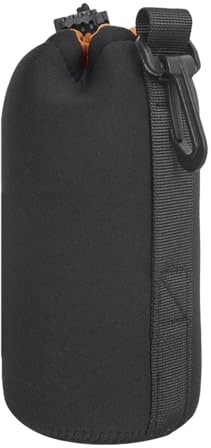 Lyricalist Telephoto Lens Case - Thick Padded Neoprene Large Lens Bag, Camera Lens Case, Neoprene Camera Case, Camera Lens Storage, Drawstring Opening, Lens Protective Cover for DSLR SLR Camera Lens