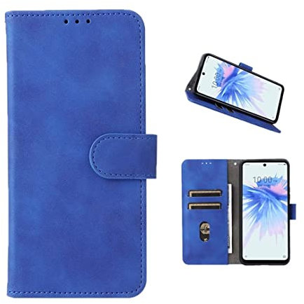 COQUE Hülle Fujitsu lite MP01 Handyhülle Mit Kartensteckplatz Klappe Brieftasche Design, weiche Ledertasche für Fujitsu lite MP01-Blau