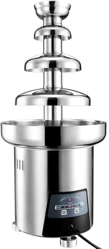 YHJLZNA Chocolate Fountain Machine,4 Tier Chocolate Fountain Fondue Machine,Ease of assembly,Hot Nacho Cheese Fountain for Parties,Cheese,Ranch,Sauce,Wedding