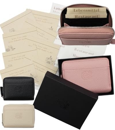 BeginnerBudget® Budget Planner Portemonnaie Damen – Budget Geldbörse mit Münzfach, 8 Dashboards & 11 Stickern – Perfekt für Sparplaner, Umschlagmethode & Cash Stuffing (Rosa)