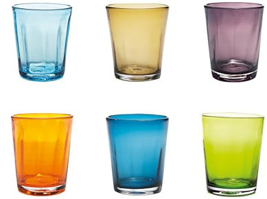 Zafferano Bei Bunter Mischkarton - Aquamarine, Amber, Amethyst, Orange, Tintenblau, Apfel-Grün, Set 6 Stück