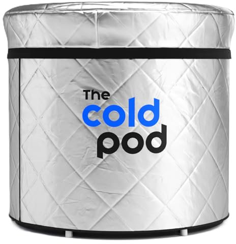 The Cold Pod Insulated Ice Bath Bundle,320L Cold Plunge Tub with Full Insulated Spaceship Cover to Keep Water Cold and Fresh for Extended Periods.