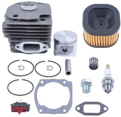 Kit de pistón de cilindro superior for motosierra Husqvarna 372 XP 362 365 371, 50 mm, reemplazo de filtro de aire