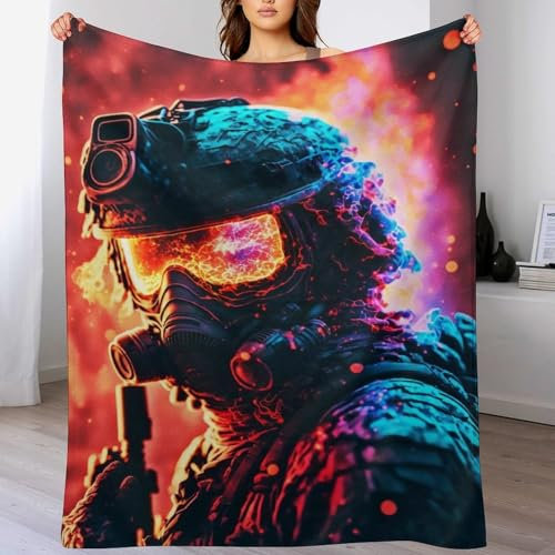 Farbiges Militär Flauschige Decke Fleecedecke Weich Und Warm Als Sofadecke, Wohndecke Oder Tagesdecke, Decken Für Couch (180×200cm)