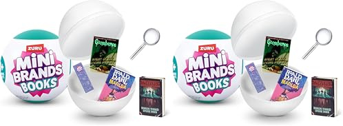 Mini Brands 77493 Books (Single Capsule) Bücher Überraschungskapsel, Serie 1 (Packung mit 2)