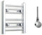 Companyblue 300mm Wide Chrome Electric Heated Towel Rail Radiator Flat Ladder for Stylish Bathroom (400mm High)