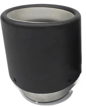 Endrohrblenden 1 Stücke 114MM Outlet Matte Carbon Fiber Auspuff Spitze 304 Edelstahl Universal Schalldämpfer Tipps Auspuffrohr Auto Auspuffblende(63MM IN 114MM OUT)