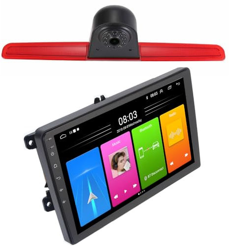 Android Autoradio mit GPS Navi + HD Bremsleuchte Rückfahrkamera für VW Amarok/Beetle/Bora/Caddy/EOS/Golf V 5 VI 6/Golf MK5 MK6/Golf Plus/Scirocco/Magotan/Sharan/Touran/Tiguan/T5 Multivan Caravelle