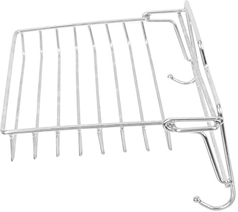 EXHUMKY 1schicht Wandmontierter Duschorganizer Eckenablage Mit Haken Faltbares Badezimmerregal Für Praktische Aufbewahrung Einfache Bohren