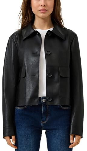 QS Jacke in Lederoptik