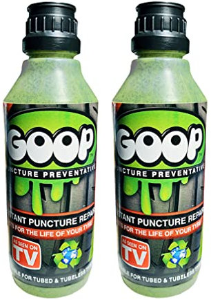 Goop tyre sealant * 2 X 500ml Bottles * Made in UK
