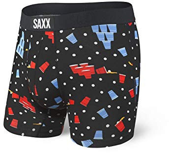 Saxx Vibe Boxer Brief - Black Beer Champs