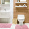 Emma Barclay 2-teiliges Badezimmer-Set aus Baumwolle, gedreht, Altrosa, 100%, Vorleger 50 x 80 cm, WC-Vorleger 50 x 40 cm