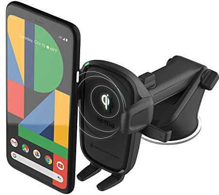 iOttie Easy One Touch Wireless 2 Qi-Lade-Dashboard-Halterung für iPhone XS Max R 8 Plus 10 W für Samsung Galaxy S10 E S9 S8 Plus Edge, Hinweis 9