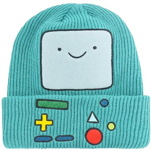 Concept One Adventure Time Beanie Mütze, BMO Cosplay Manschette Winter Strickmütze, Blaugrün, Einheitsgröße, Blaugrün/EIN Hauch von Paradies (Trace of Paradise), Einheitsgröße