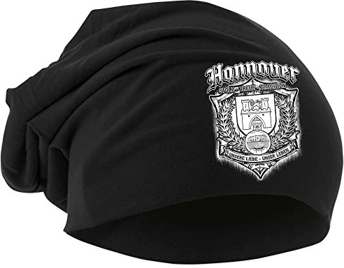 Uglyshirt87 Für Immer Hannover Mütze | Strickmütze - Hannover Beanie - Hannover Hut - Logo - Hat - Stadt - City | Beanie Druck: Weiß