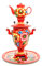 Zhostovo Hand Painted Electric Samovar Kettle with Teapot and Tray